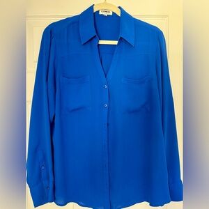 Express Portofino shirt in royal blue - size large